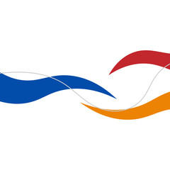 Obraz premium Business Wave Border