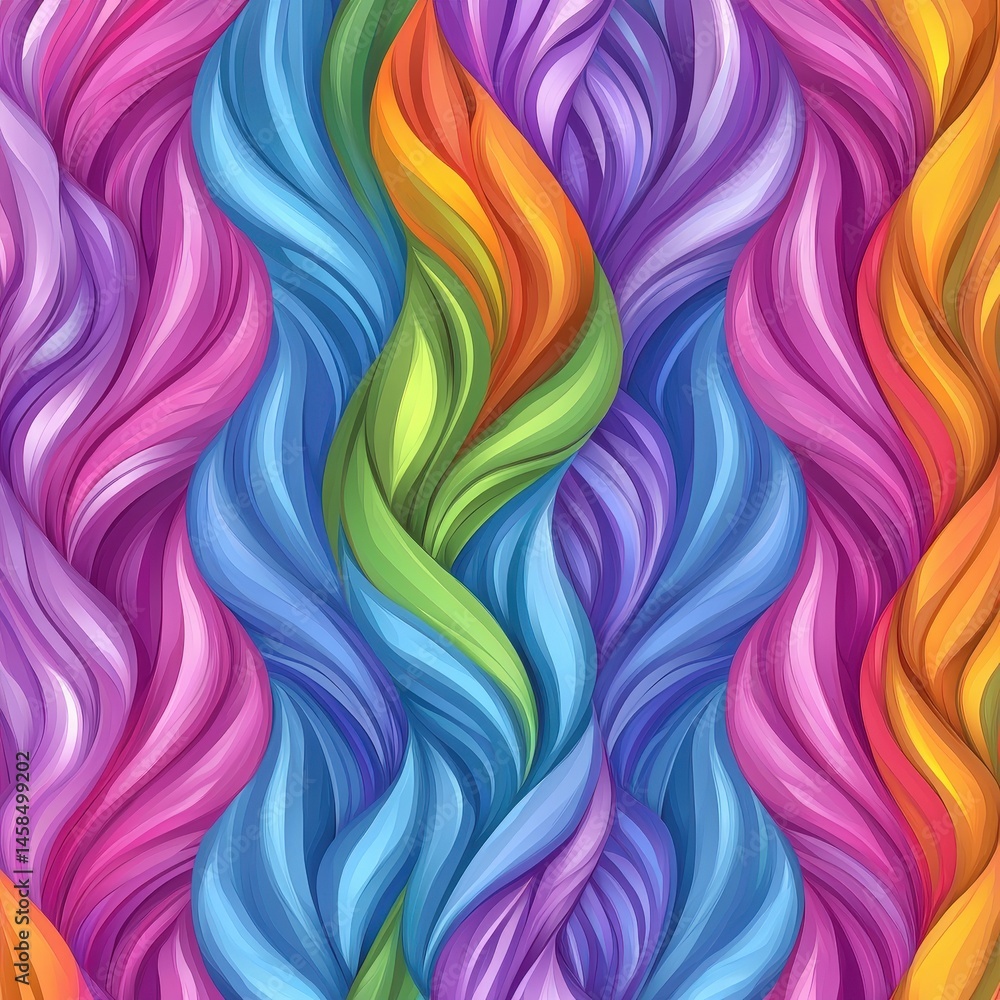 Poster colorful wavy pattern creating a vibrant and engaging visual experience perfect for backgrounds