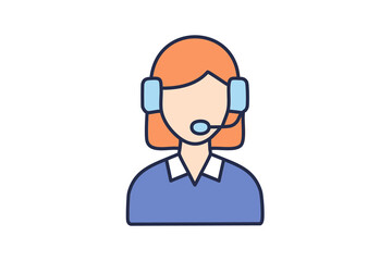 コールセンターで働く女性