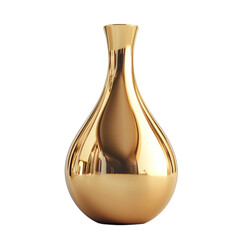 Shiny gold vase elegant home decor stylish design beautiful shape