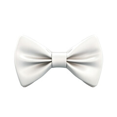 Naklejka premium A white bow tie isolated on a white background a simple elegant accessory