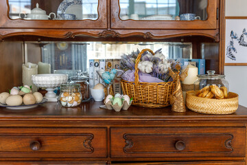 Happy Easter. Easter egg decorations.