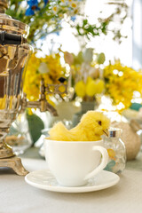 Happy Easter. Easter eggs decorations.