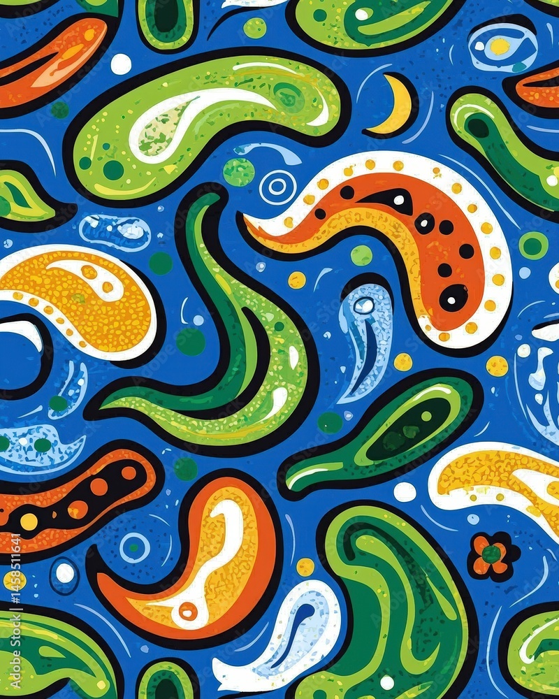 Poster captivating colorful pattern creating a dynamic visual experience with a kaleidoscope of hues