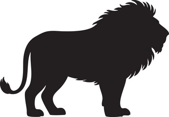 Powerful Silhouette of a Majestic Lion