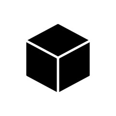 Transform Origin Icon Center Bottom Cube Black Filled