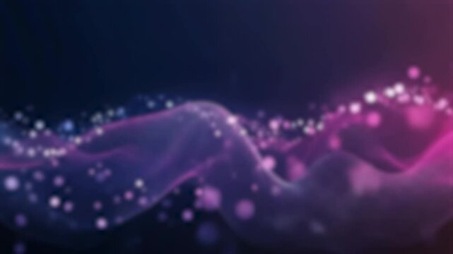 abstract glowing blurred gaussian background with line and dots puple and blue