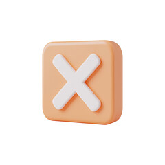 Obraz premium 3D close icon 