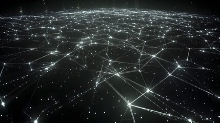 Obraz premium Abstract network design of interconnected points.