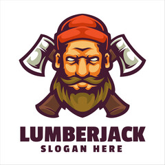 Lumberjack Worker Logo