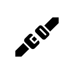 Seat Belt Sign with Person Outline Icon