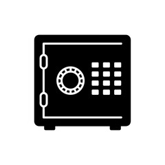 Safe Box Combination Lock Closed Black Icon