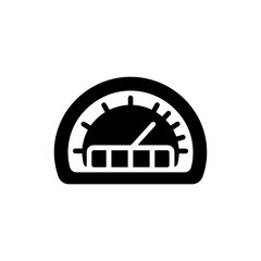 Fototapeta premium Odometer Reading Icon Black Filled Flat