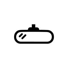 Rearview Mirror Outline Black Icon Filled