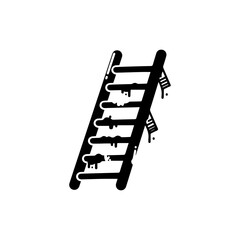 Ladder Icon with Paint Runs and Tagged Bars