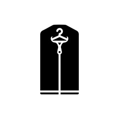 Black Icon of Dry Cleaning Hanger Bag with Zipper