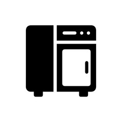 Black Icon of Drying Cabinet Door Open View