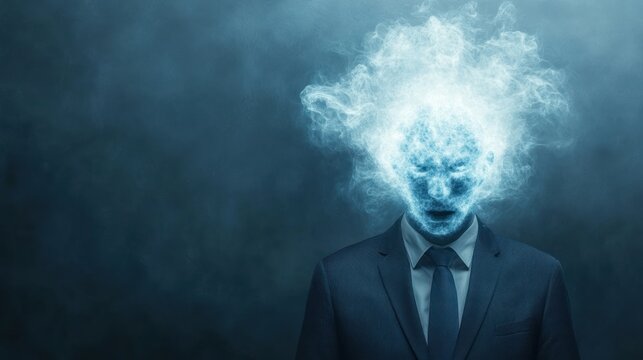The Enigma of the Smoking Man: A Surreal Portrait of Inner Turmoil