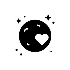 Pluto with Heart Shape Icon