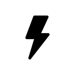 Filled Black Icon Bolt Symbol for Trending Topic Style