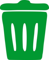 symbol illustration Recycle bin icon_Green