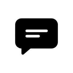 Task Bubble with Chat Message - Minimal Black Icon