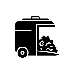 Garbage Press Compacting Trash Icon - Waste Management Technology