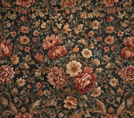 Intricate vintage floral textile, regal design  , regal, design, decoration