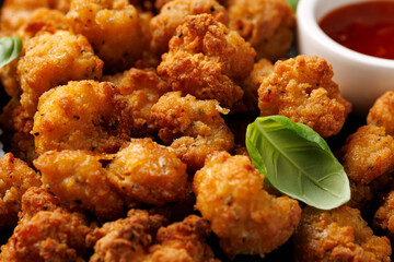 Deep fried squids, seafood with dipping sauce