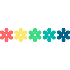 Fototapeta premium Rainbow Flowers Decoration