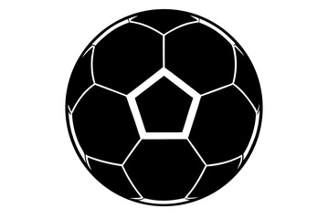 Fototapeta premium soccer ball vector silhouette