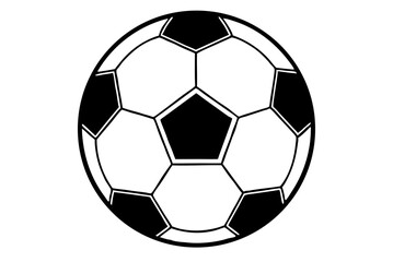 Fototapeta premium soccer ball vector silhouette