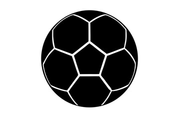 Fototapeta premium soccer ball vector silhouette