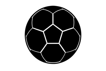 Naklejka premium soccer ball vector silhouette