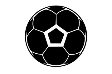 Fototapeta premium soccer ball vector silhouette
