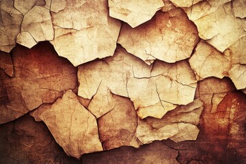 Cracked, textured surface