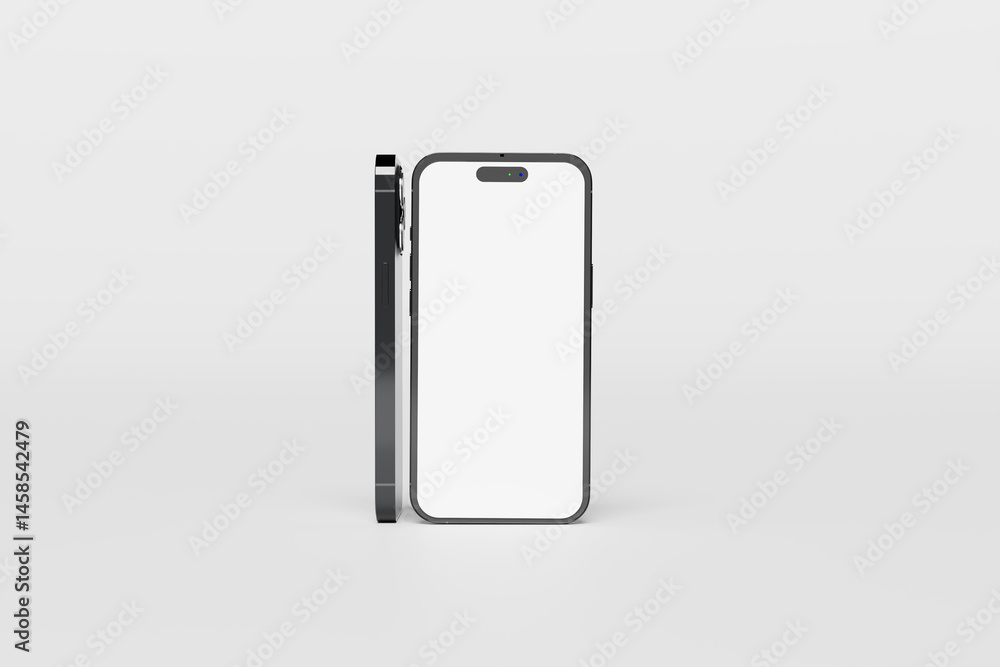 Aufkleber realistic smartphone mockup. mobile phone vector with isolated on white background. device front vie