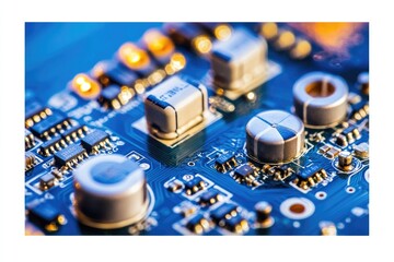 Close-up Circuit Board Components