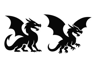 Naklejka premium Dragons vector