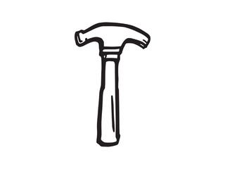 Claw Hammer Simple Line Art Design