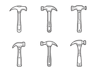 Claw Hammer Clear Vision Line Art Design