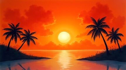 Obraz premium Sunset Symphony: Nature's Palette