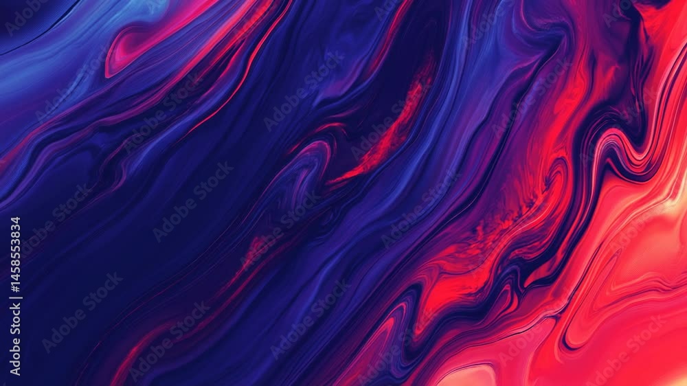 Poster colorful abstract swirl texture with dynamic movement in vibrant shades of blue and red showcasing p