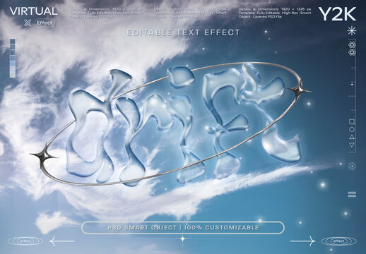 Y2K Transparent Text Effect