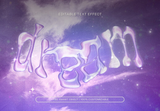 Y2K Aesthetic Dreamy Text Effect