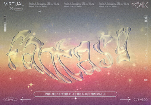 Distorted Gradient Fantasy Text Effect