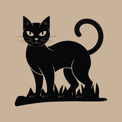  Black Cat Silhouette Vector