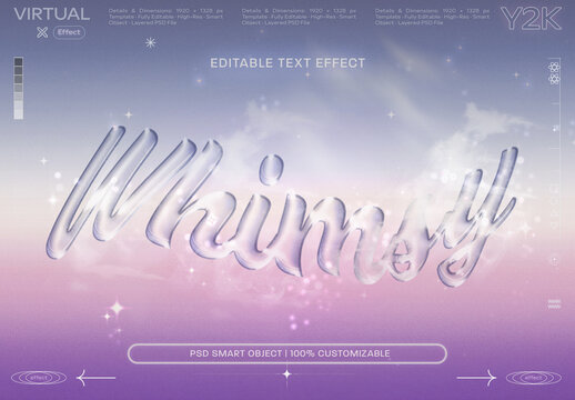 Whimsy Transparent Text Effect