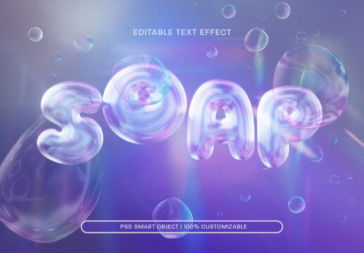 Soap Bubbles Text Effect