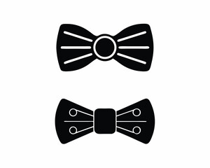 bow tie icon silhouette vector illustration